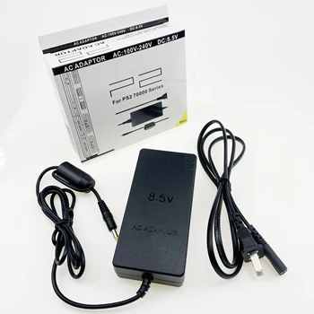 AB Siyah Uygun AC Adaptörü İçin PS2 İnce 70000 Serisi Şarj Güç uzatma kablosu Kablosu Kaynağı PlayStation 2 İçin ABD Plug