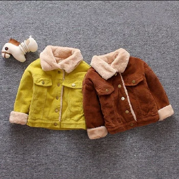 DIIMUU Kış Moda Bebek Erkek Kız Giysileri Sıcak Mont Üstleri Çocuklar Çocuk Erkek Kız Kazak Ceket Katı