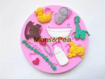 Mom & Bezelye 0367 Ücretsiz Kargo Küvet Silikon Sabun Kalıp Kek Dekorasyon Fondan Kek 3D Kalıp Gıda Sınıfı Silikon Kalıp