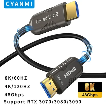 CYANMİ HDMI 2.1 HDMI Fiber optik Kablo HDMI2. 1 Dinamik HDR HDMI 8K/60Hz 4K / 120Hz Ultra Yüksek Hızlı 48Gbps HD TV Projektör PS