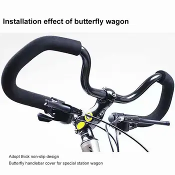 Kelebek şeklinde Gidon Plus şehirlerarası Şok Yol Sünger Kulpları Emici Dinlenme Kaliteli Touring Bisiklet Kapak 