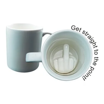 Senin kupa orta parmak seramik kupa kahve süt Kupası
