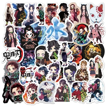 10/30/50 ADET Serin Japonya Anime iblis avcısı Kimetsu Hiçbir Yaiba Çıkartmaları Çıkartması DIY Snowboard Dizüstü Bagaj Graffiti Karikatür Etiket