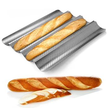 Ekmek kalıbı Pişirme Paslanmaz Çelik Dalga Tavalar Tepsi Pratik Kek Aracı Baget Dalgalar BPA Ücretsiz Kalıp Pişirme Aksesuarları Bakeware
