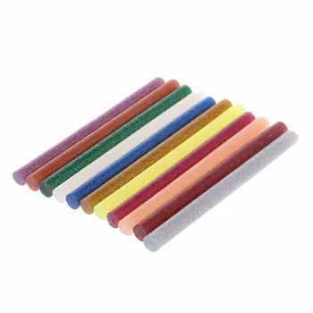 11 adet Sıcak Eriyik çubuk tutkal Mix Renk Glitter Viskozite DIY Zanaat Oyuncak Tamir Araçları