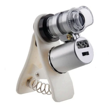 60X Büyüteç Telefon Klip Büyüteç Cep Telefonu İçin Taşınabilir Takı Büyüteç Cep Mini Mikroskop