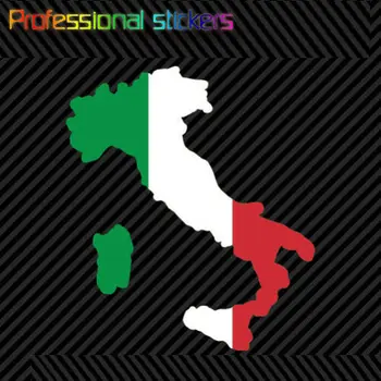 İtalya Şekilli İtalyan Bayrağı Sticker Premium Kalıp Kesim Vinil Italia Çıkartmalar Araba, RV, Dizüstü Bilgisayarlar, Motosikletler