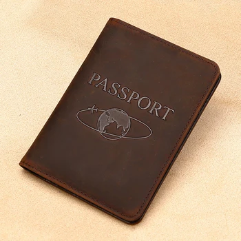 YUECIMIE Pasaport Tutucu RFID Engelleme Hakiki Deri Pasaport Kapağı Çantası Çok Fonksiyonlu Seyahat Uçak Bileti Deri Kılıf Cüzdan