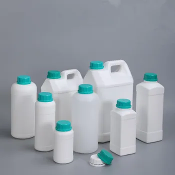 Mavi Kapaklı Yüksek Kaliteli Plastik Şişe Sıvı Reaktif Gıda Sınıfı Örnek Şişesi için HDPE Malzeme Saklama Kabı