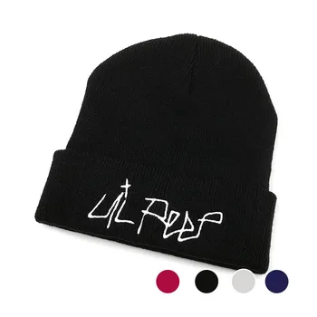 Rahat Aşk Lil Peep Beanies Nakış Sıcak Yumuşak Örme Şapka Hip-Hop Kaput Unisex