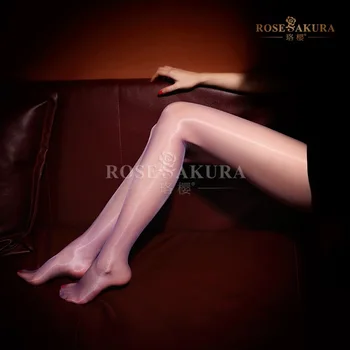 Aurora Serisi Hiçbir bel Parlak Rosesakura Açık Kasık Ultra ince Külotlu Çorap Seksi Spandex Katı Fit 155 - 175cm Çok Renkli
