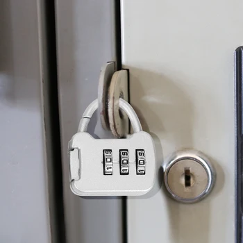 Taşınabilir 3 Haneli Kombinasyon şifreli kilit Taşınabilir Çinko Alaşım Taşıma kılıf kilidi Asma Kilit seyahat sırt çantası Kilidi