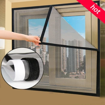 Kendinden yüklü pencere teli net ev anti-sivrisinek teli pencere cibinlik iplik özel görünmez kum pencere kendinden yapışkanlı