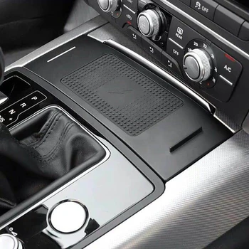 15W Araba kablosuz şarj cihazı hızlı telefon şarj cihazı şarj pedi paneli Audi A6 C7 A7 RS6 2012 2013 2014 2015 2016 2017 2018